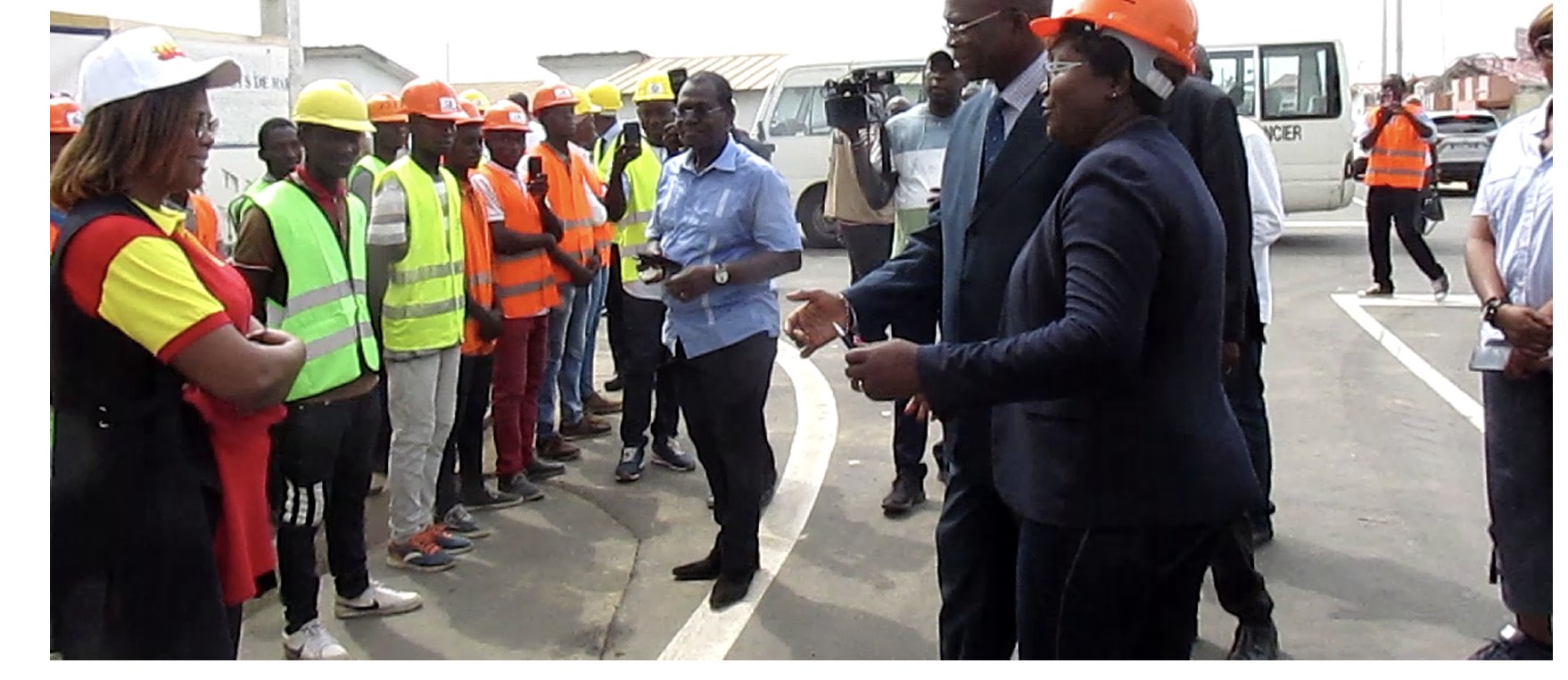 Visite du Directeur de Cabinet - Site de Modeste Bassam réalisé par Les Lys de Marie