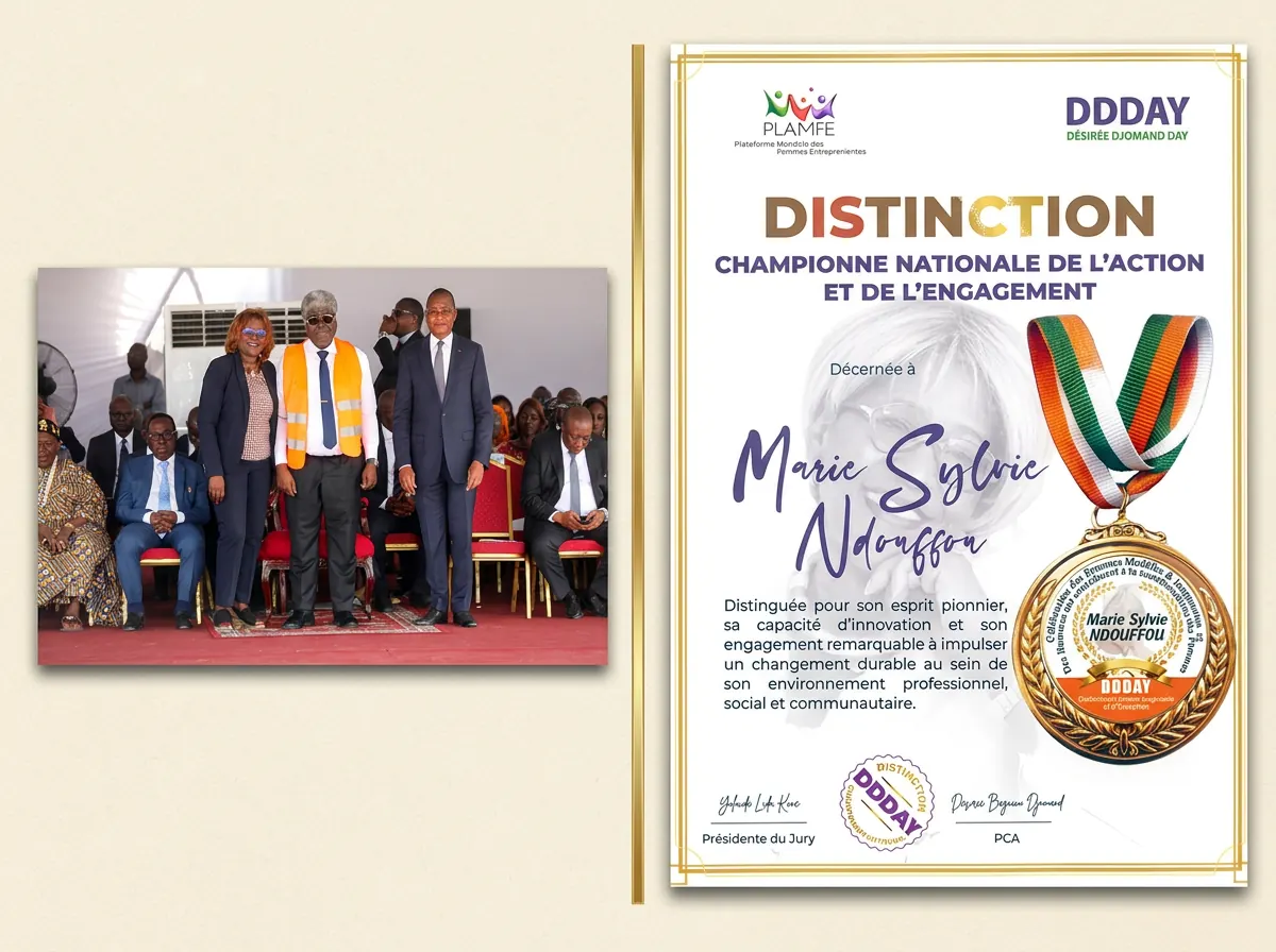 Distinctions et engagements de Marie Sylvie Ndouffou, Directrice Générale des Lys de Marie
